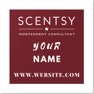 scentsy independent consultant gift ideas with custom name and website Posters and Art